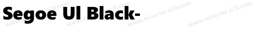 Segoe Ul Black字体转换
